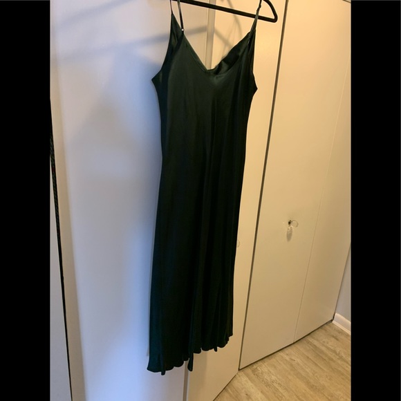 Zara Dresses Nwt Zara Xxl Satin Green Slip Dress Poshmark